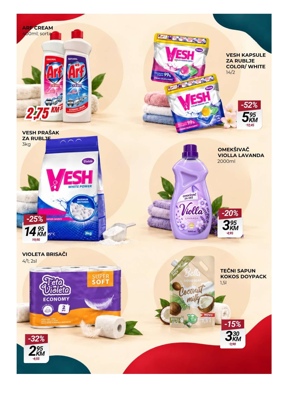 Belamionix Akcija 14.10.-26.10.2026 - Stranica 19 Belamionix katalog letak - Belamionix Katalog Akcija od 14.10 do 26.10.2026 (14.10.-26.10.2026) - Stranica 19 - Katalog proizvoda za čišćenje i kućnu higijenu brendova Arf, Vesh, Violla, Violeta i Bella na popustu.