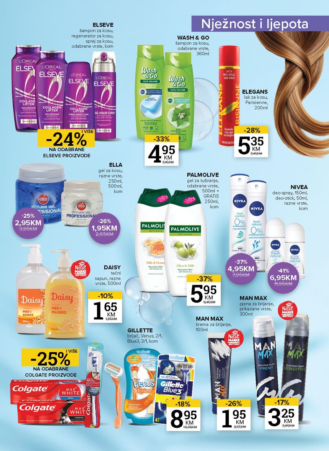 Konzum Akcija 13.10.-19.10.2026 - Stranica 15 Konzum katalog letak - Konzum Akcija Katalog od 13.10 do 19.10.2026 (13.10.-19.10.2026) - Stranica 15 - Katalog kozmetičkih proizvoda i higijene sa popustima za brendove Nivea, Palmolive, Gillette i Wash and Go.