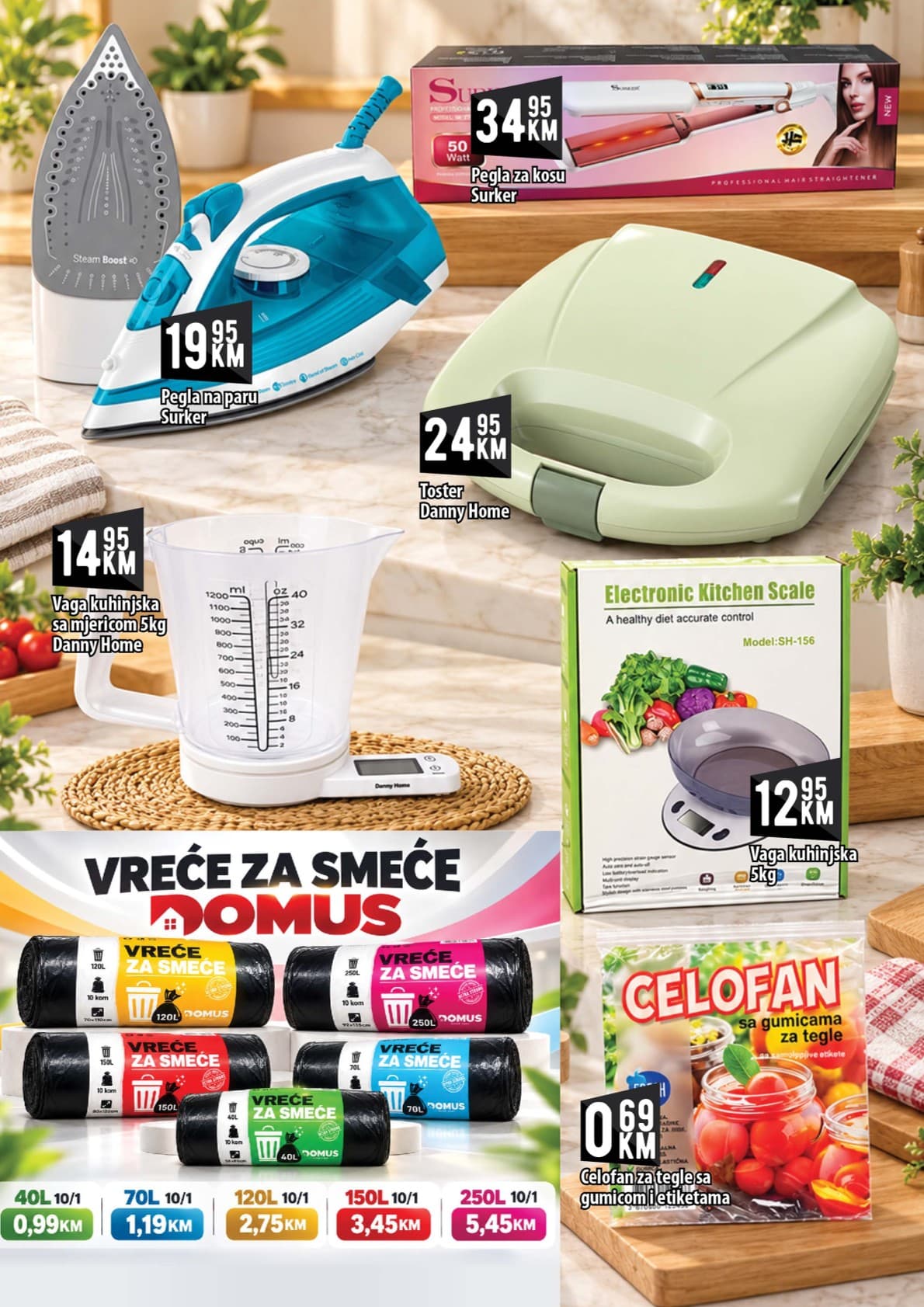Kort Akcija 09.10.-28.10.2026 - Stranica 22 Kort katalog letak - Kort Katalog Akcija od 09.10. do 28.10.2026 (09.10.-28.10.2026) - Stranica 22 - Kataloška ponuda malih kućanskih aparata Surker i Danny Home, Domus vreća za smeće i pribora za tegle.