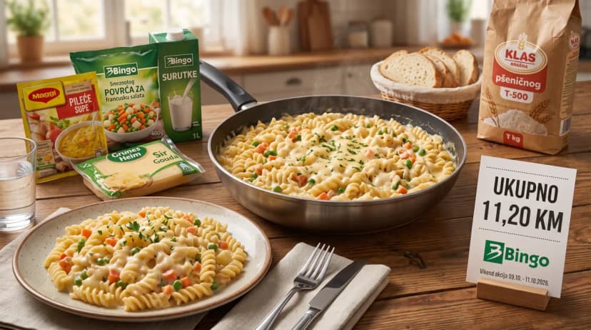 Kremasta pasta sa piletinom i sirom