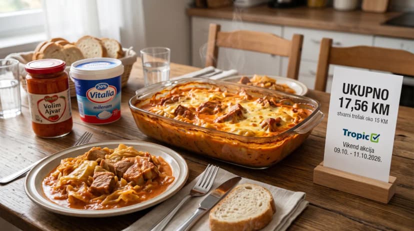 Tropic recept – zapečena svinjska plećka u kupusu s ajvarom i mileramom